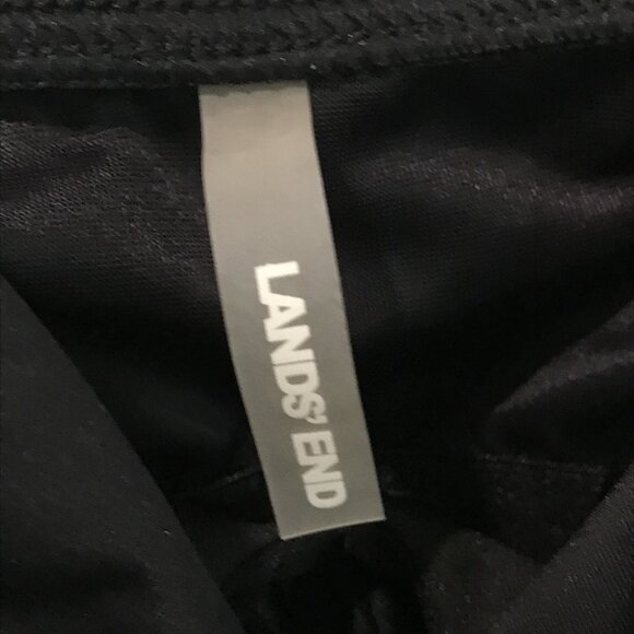 Lands End Tankini Swimsuit Top Womens 12 Long Black Adjustable Straps Swimwear - Picture 3 of 9